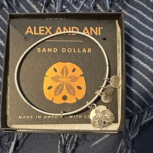 Alex and Ani Silver Sand Dollar Charm Bracelet